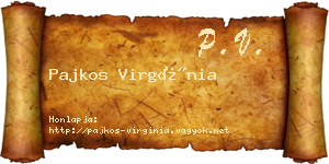 Pajkos Virgínia névjegykártya